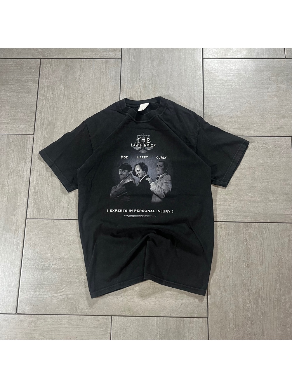 Vintage The Three Stooges Law Firm Graphic T-Shirt